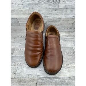 Born Mens Tan Brown Leather Slip On Loafers H16216 Size 10.5 M/W